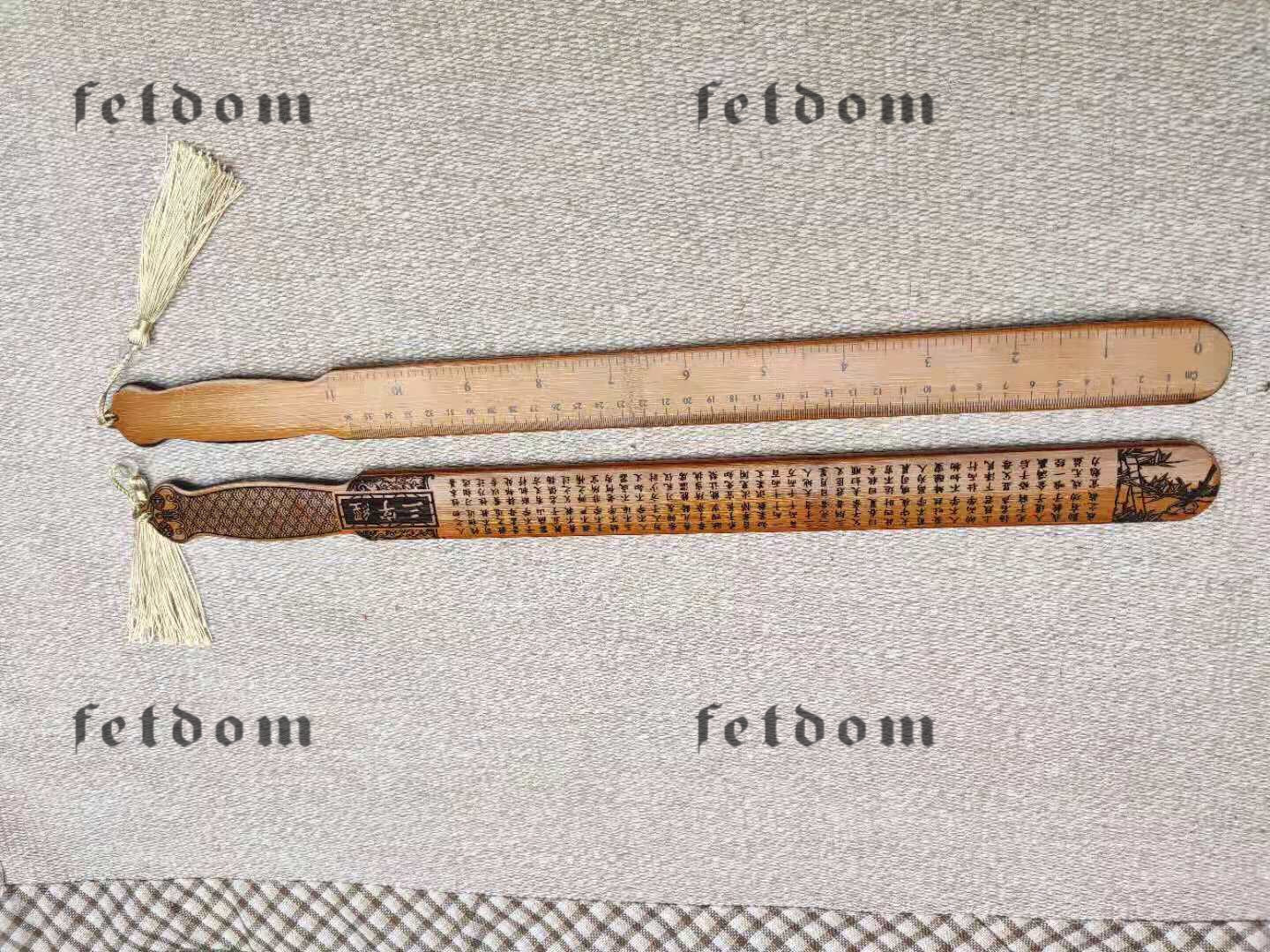 Bamboo Ruler Sword Paddle Crafted on both sides with Calligraphy of “Three Character Classic”. Functions as Spanking Ruler, Sword play, Toy for Boys and Girls - Image 10