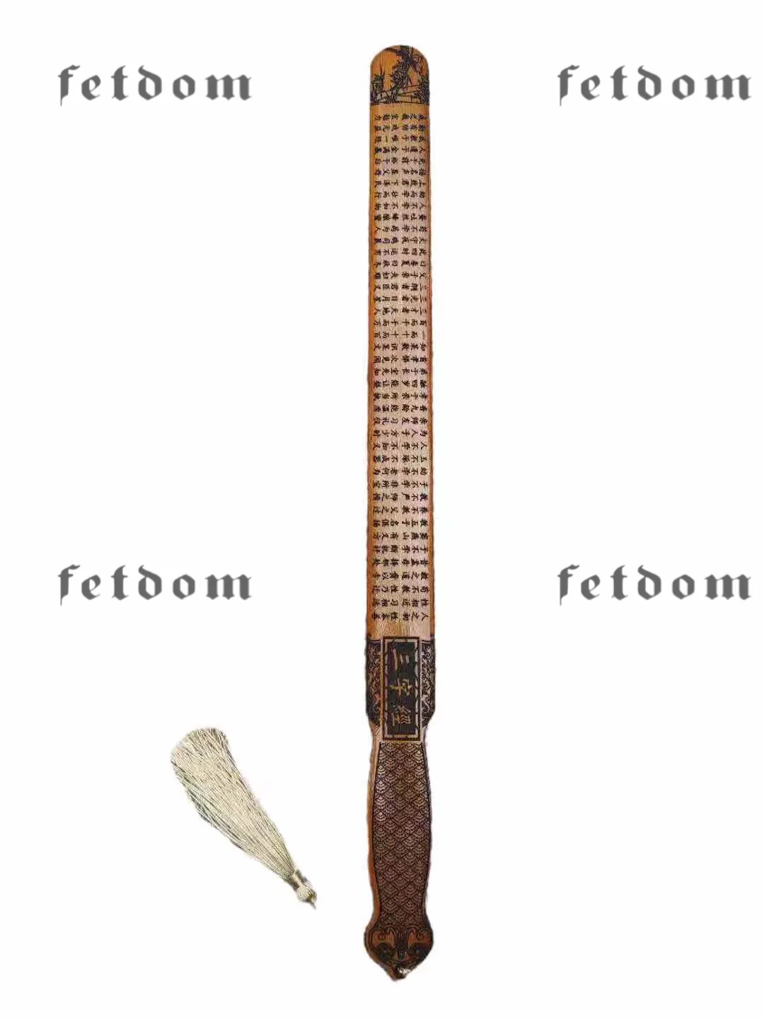 Bamboo Ruler Sword Paddle Crafted on both sides with Calligraphy of “Three Character Classic”. Functions as Spanking Ruler, Sword play, Toy for Boys and Girls - Image 4