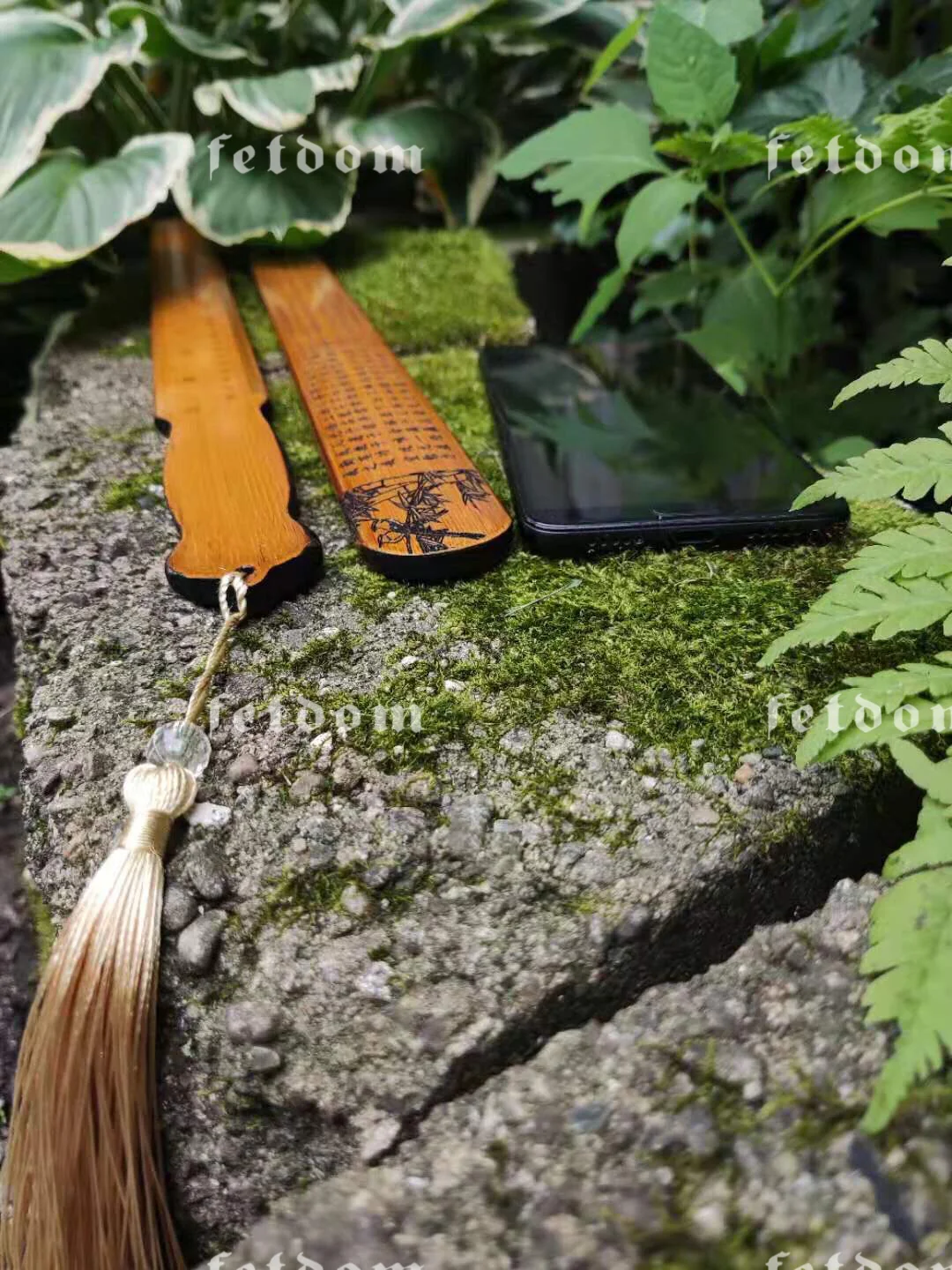 Bamboo Ruler Sword Paddle Crafted on both sides with Calligraphy of “Three Character Classic”. Functions as Spanking Ruler, Sword play, Toy for Boys and Girls - Image 5