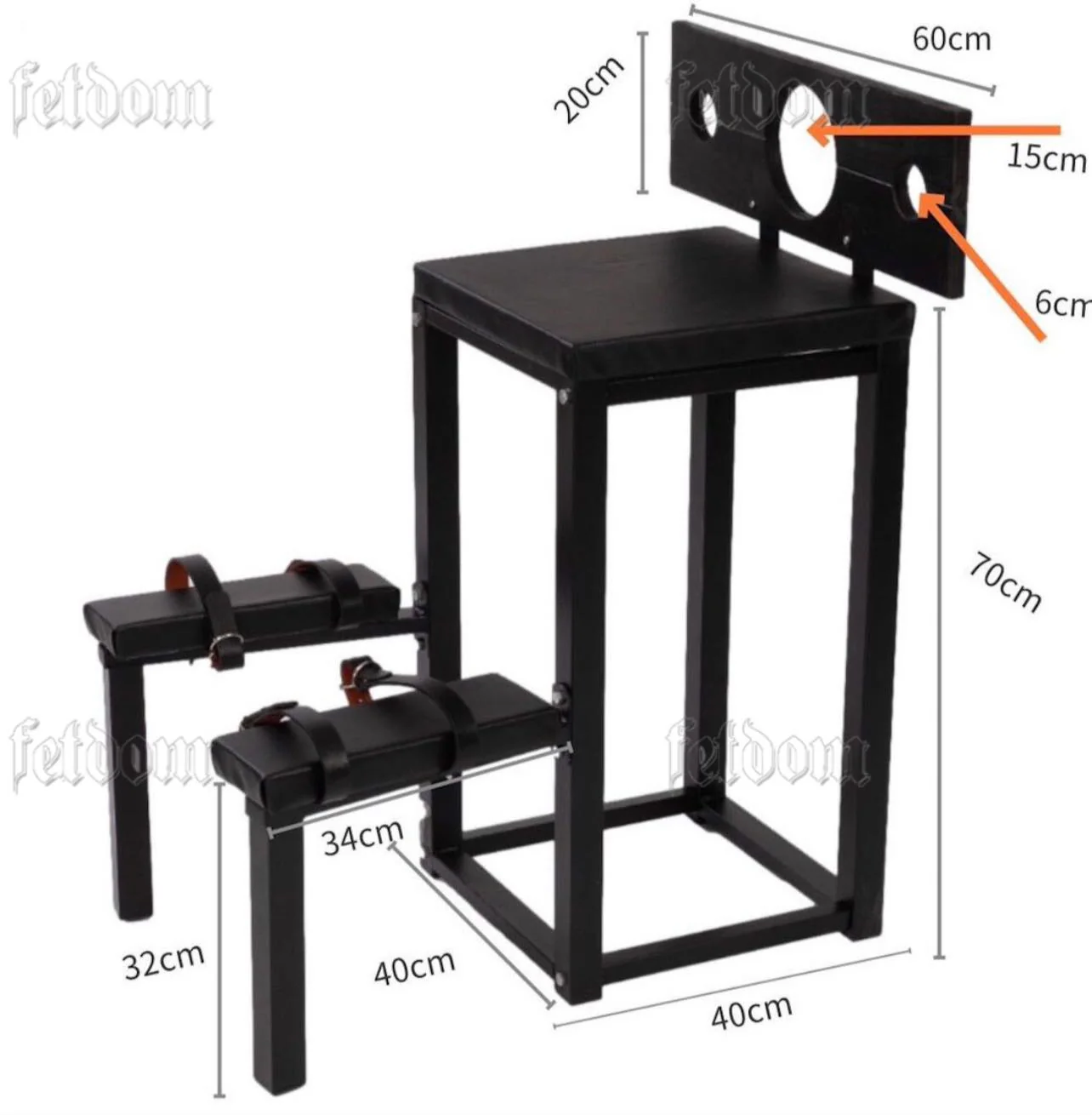 Ships from the USA! Fetdom Kneeling Bench with Stockade Pillory, BDSM Benches, Stockade - Image 5
