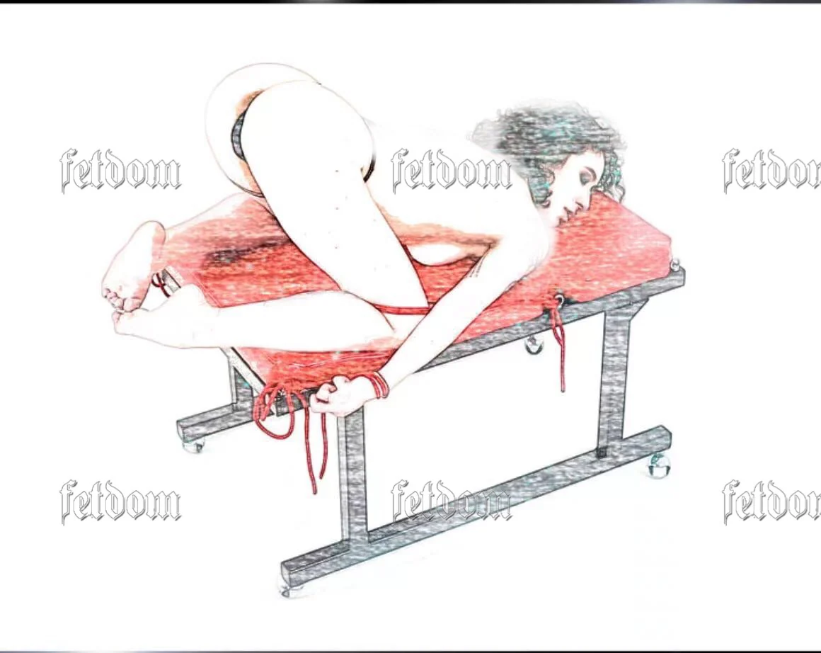 Fetdom Bondage Bench, Fuck Bench, Bondage Table with Wheels - Image 4