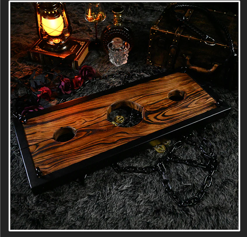 Ships from the USA! Fetdom Elm Wood Stockade Pillory Restraint with Metal Frame - Image 3