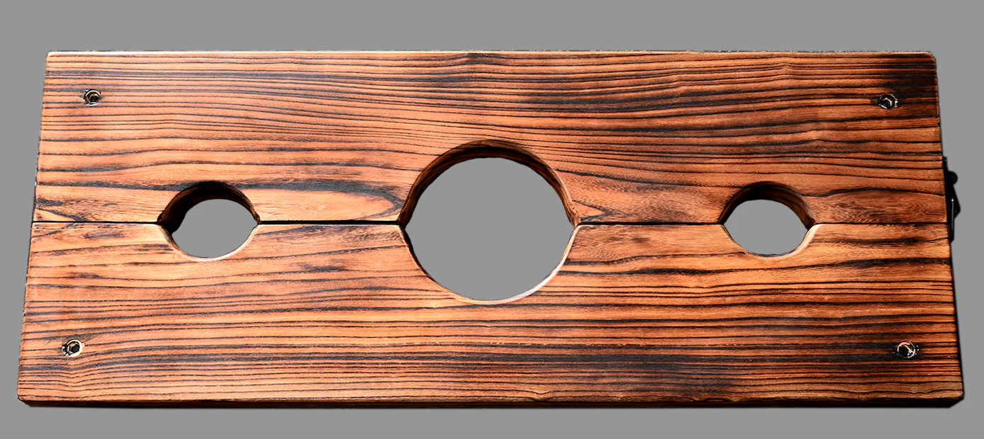 Ships from the USA! Fetdom Elm Wood Stockade Pillory Restraint with Metal Frame - Image 8