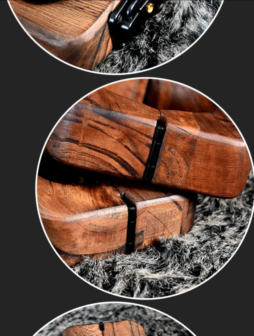 Ships from the USA! Fetdom Elm Wood Wrist and Ankle Cuffs - Image 4