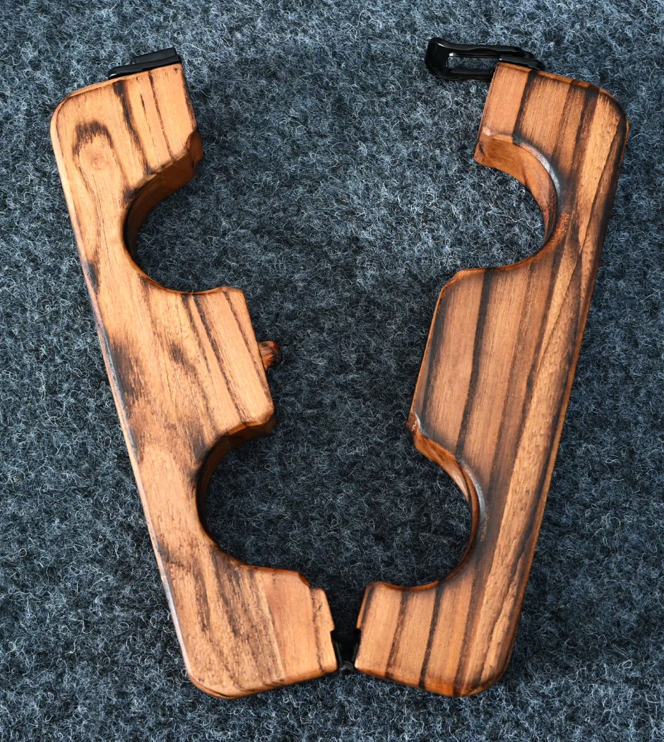 Ships from the USA! Fetdom Elm Wood Wrist and Ankle Cuffs - Image 7