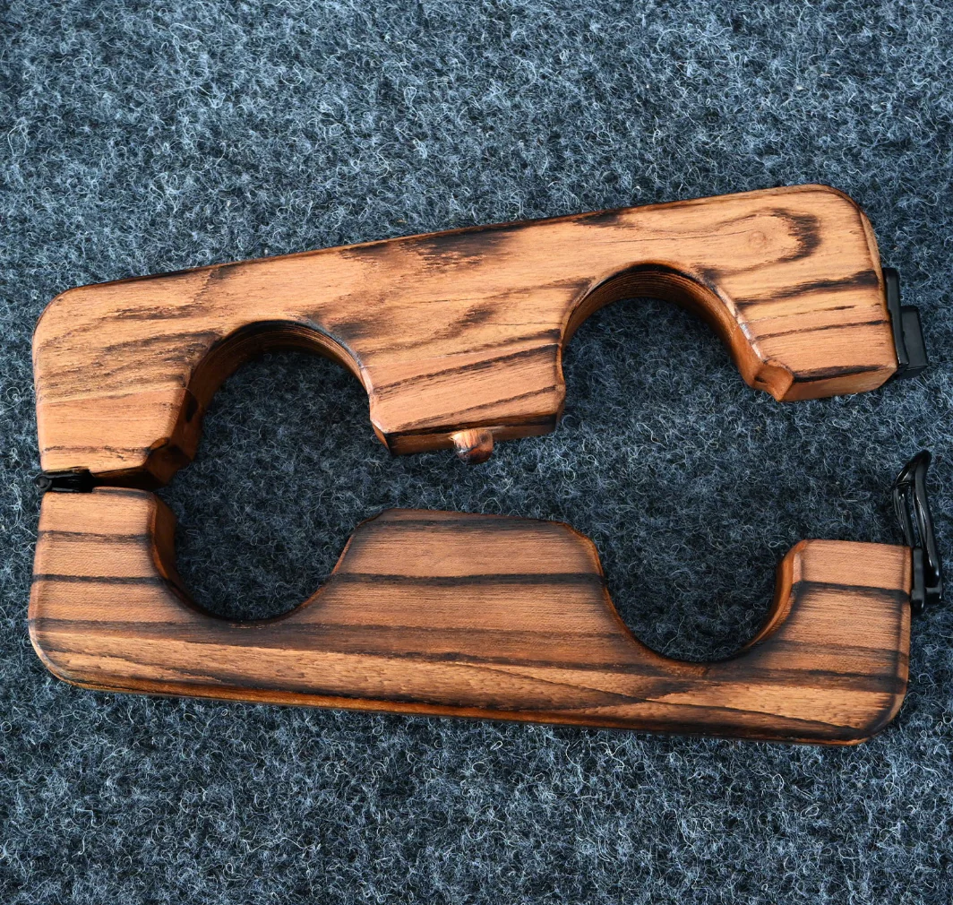 Ships from the USA! Fetdom Elm Wood Wrist and Ankle Cuffs - Image 8