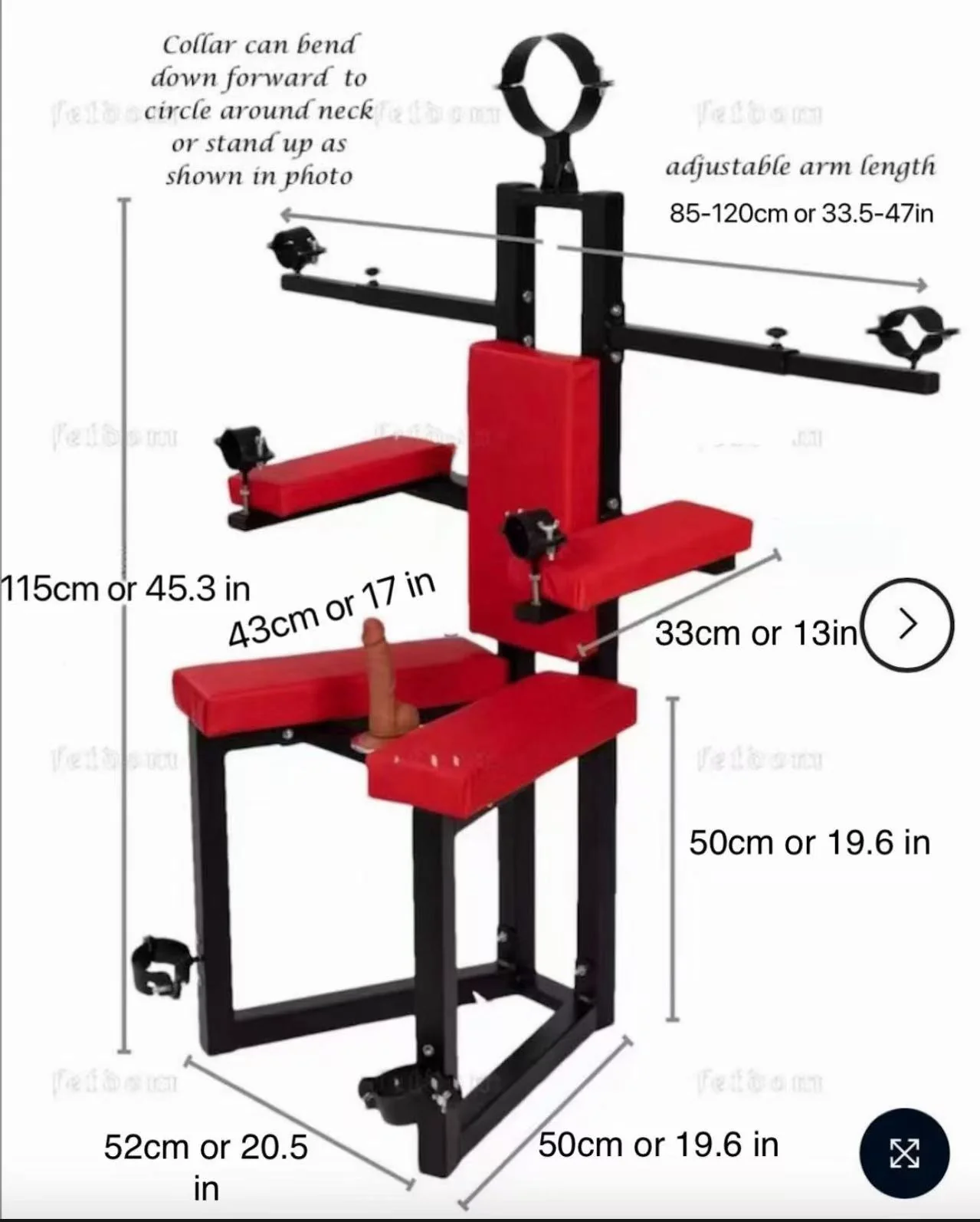 The Bondage chair, Dom Throne, Slave's Seat- Multi Functional Bondage Restraint Chair - Image 5